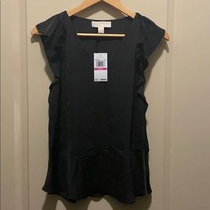 Michael Kors Sleeveless Ruffle Blouse